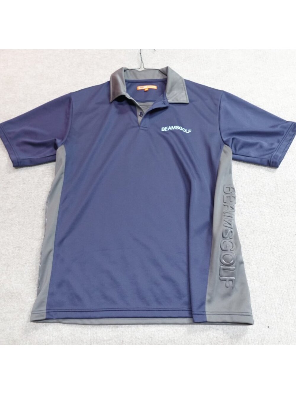 Beams Golf Polo Shirt Medium Blue Colorblock